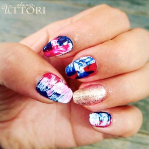 abstract 4th of July nail art, Happy Independence day! Always Uttori