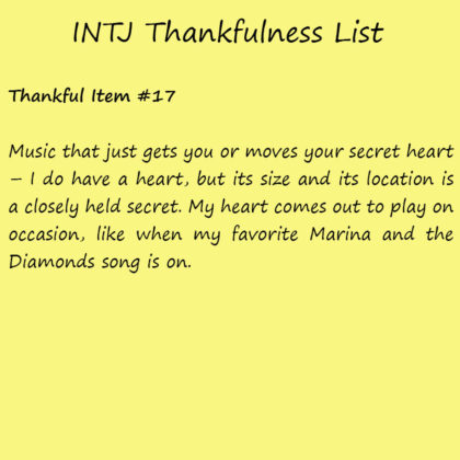 Introvert Life: The Thankful INTJ. Thankful -17