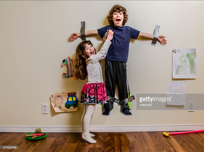 Kid Being Duct-taped to the Wall. Photo Credit: Marc Duf -47508096. gettyimages.com. Part 2. Surviving 2 INTJ Kids. Alwaysuttori.com