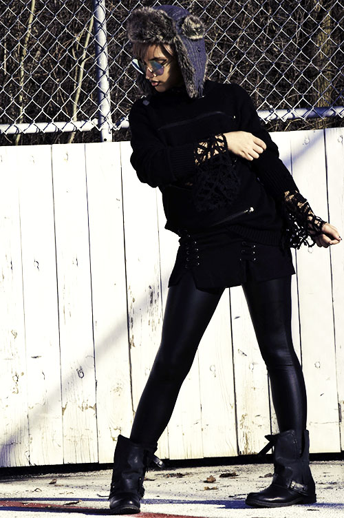 Spring Transition Fashion: Gothic Punk. Photo Credit: Mechelle Avey. Alwaysuttori.com