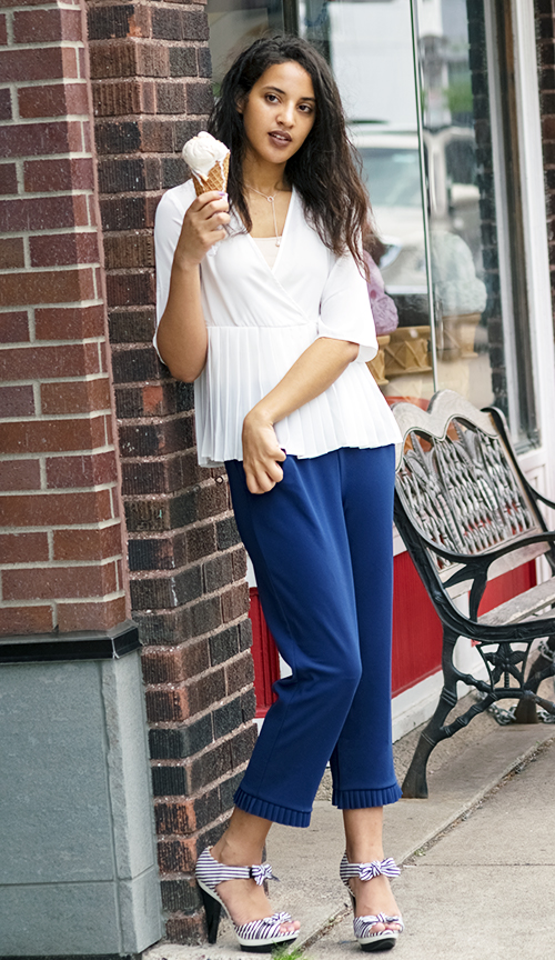 Fresh White and Blue, Look 6. Photo Credit: Mechelle Avey. Fresh White and Blue Summer Style. Alwaysuttori.com