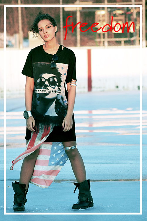 Patriot from head to toe. Photo Credit: Mecchelle Avey. Always Uttori’s 5 fashion Obsessions. Alwaysuttori.com