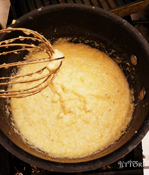 Cooked Polenta. Photo Credit: Always Uttori. Polenta Pancakes with Apple Crema. Alwaysuttori.com